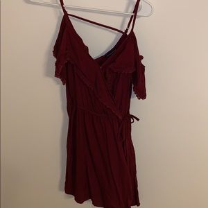 Burgundy dress